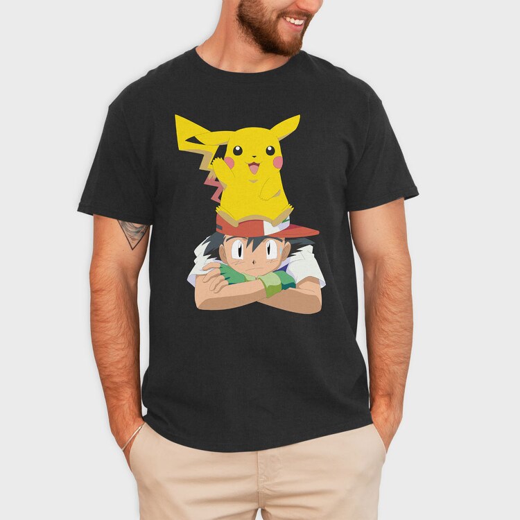 Cartoon Retro Pokemon 1, Tricou Barbati (Unisex)
