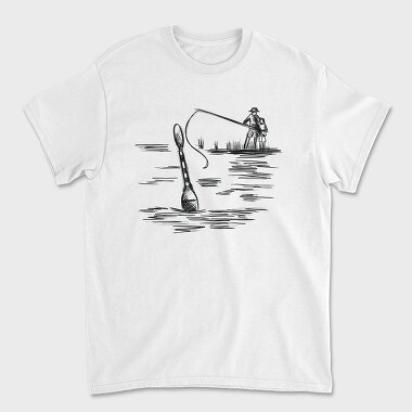 Monochrome Sketch Water, Tricou Barbati (Unisex)