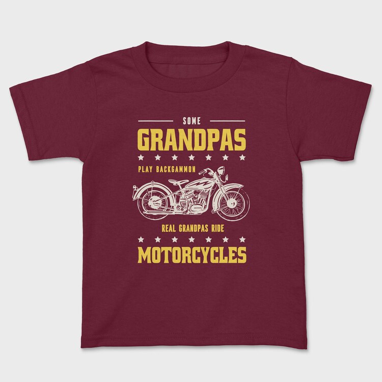 Real Graandpas Ride Motorcycles, Tricou Copii