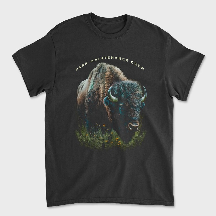 Realistic Bison, Tricou Barbati (Unisex)