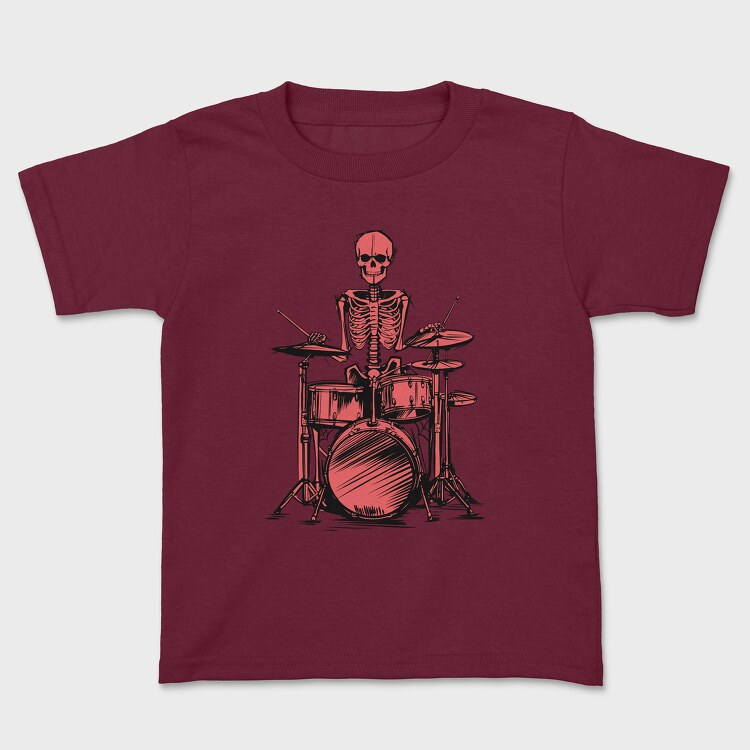 Red Skeleton Drummer, Tricou Copii