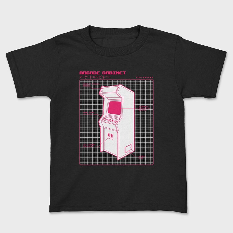 Retro Arcade Cabinet, Tricou Copii