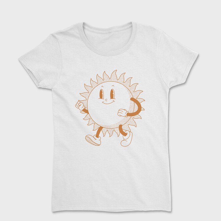 Retro Cartoon Sun, Tricou Femei