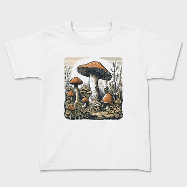 Retro Funghi, Tricou Copii