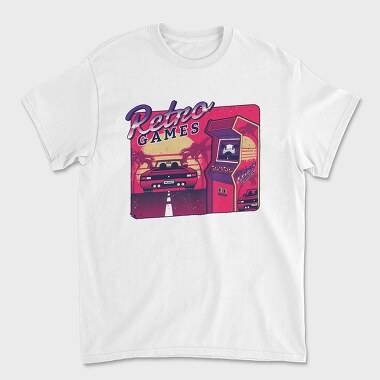 Retro Games Car, Tricou Barbati (Unisex)