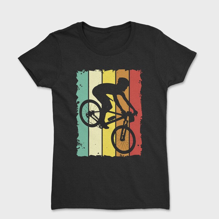 Retro Mountain Biker, Tricou Femei