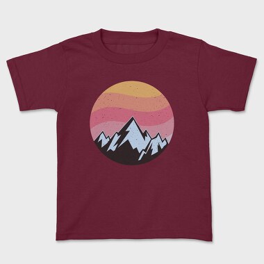 Retro Sunset Mountain, Tricou Copii