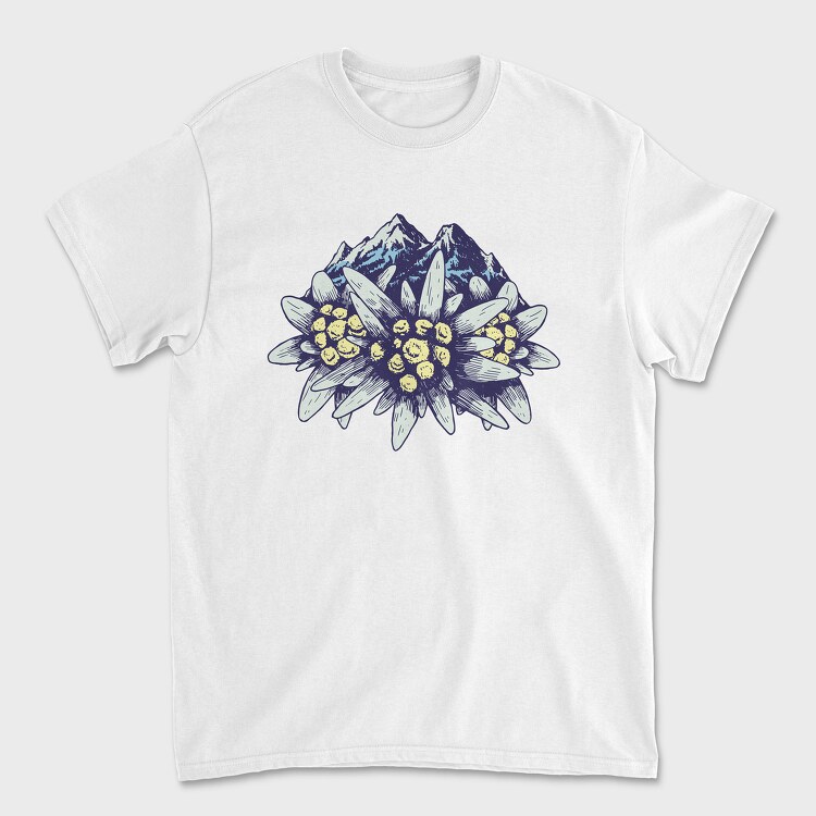 Edelweiss Flower Mountains, Tricou Barbati (Unisex)