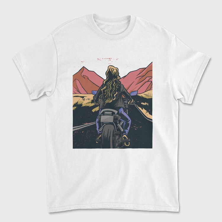 Motorbike Landscape, Tricou Barbati (Unisex)