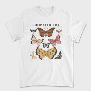 Rhopalocera, Tricou Barbati (Unisex)