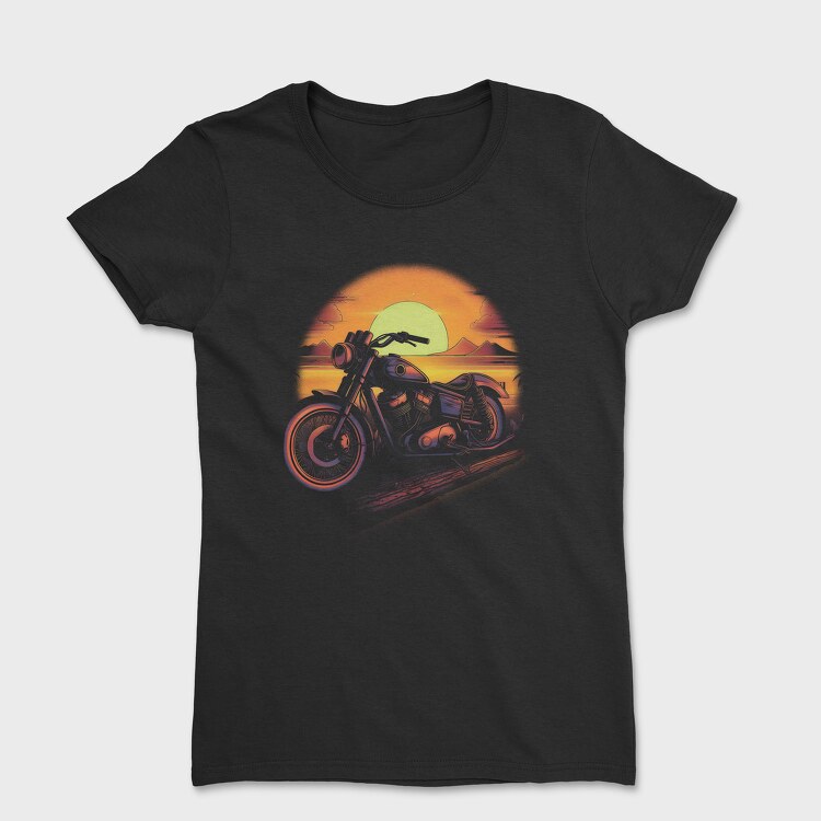 Motorcycle Sunset, Tricou Femei