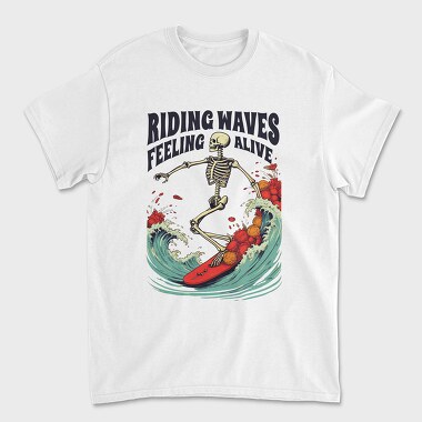 Riding Waves Feeling Alive, Tricou Barbati (Unisex)