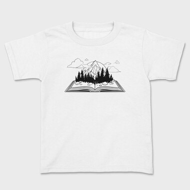 Mountain Book Landscape, Tricou Copii