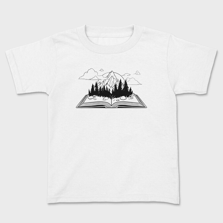 Mountain Book Landscape, Tricou Copii