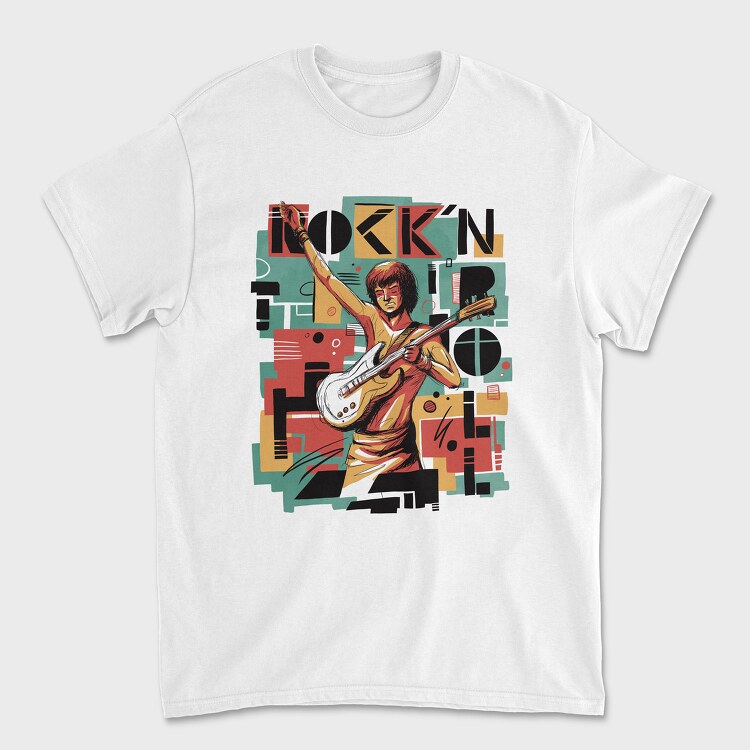 Rock N Roll Guitar, Tricou Barbati (Unisex)