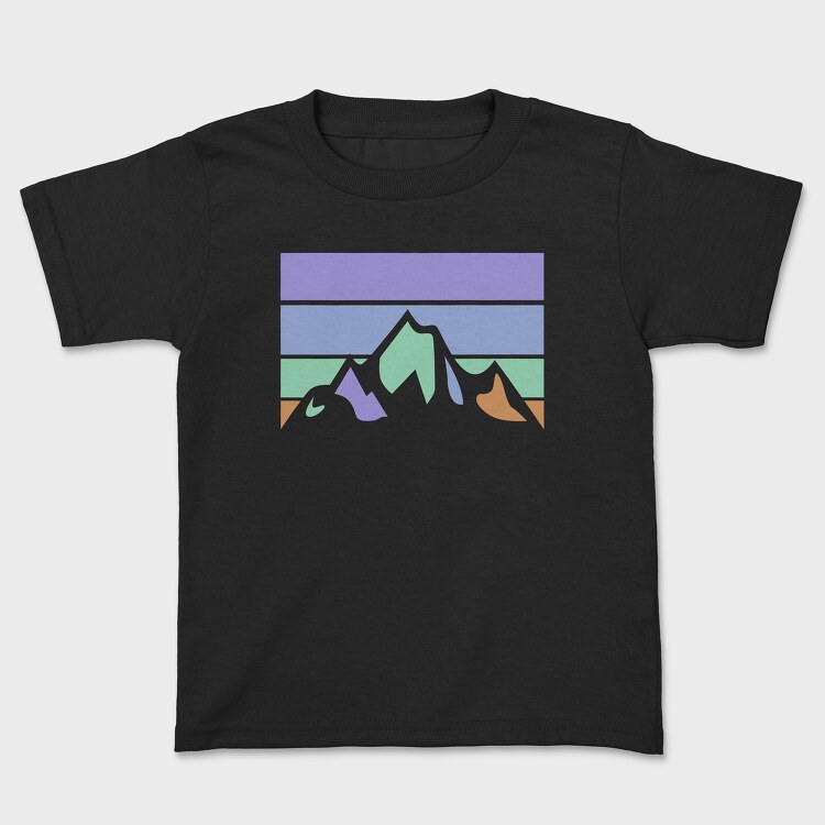 Mountain Retro Sunset, Tricou Copii