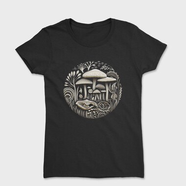 Mushroom Vinil Engraving, Tricou Femei