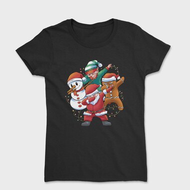 Santa Friends Dabbing, Tricou Femei