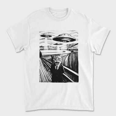 Scared Cat Ufo, Tricou Barbati (Unisex)