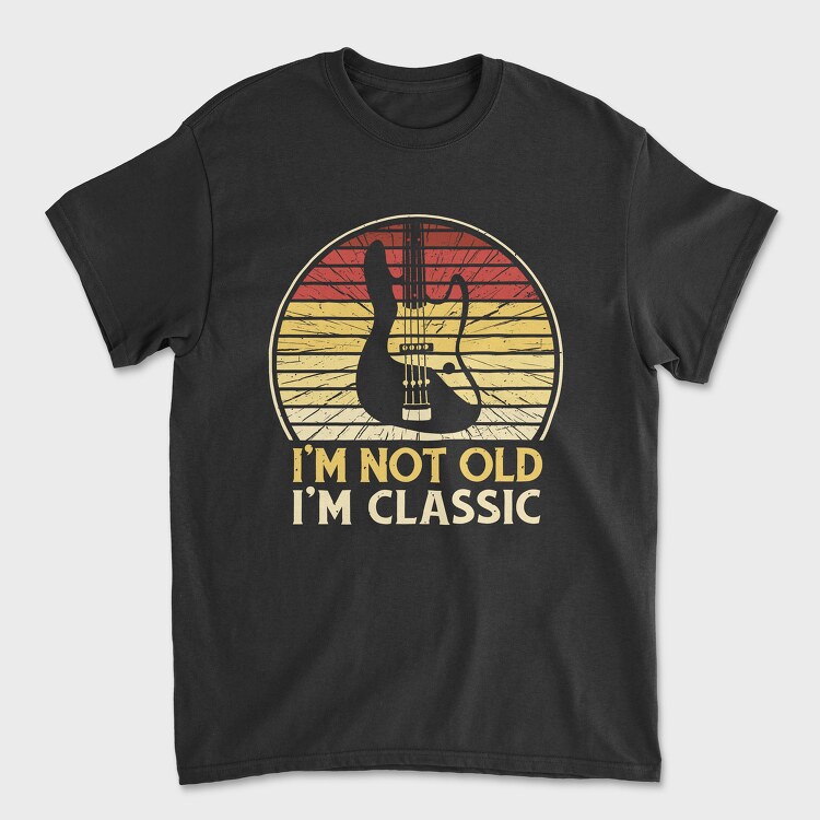 Not Old Classic Retro Guitar, Tricou Barbati (Unisex)