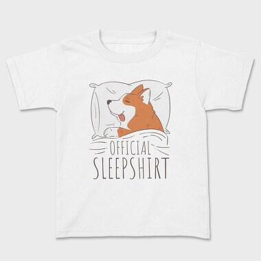 Official Sleep Shirt Corgi, Tricou Copii