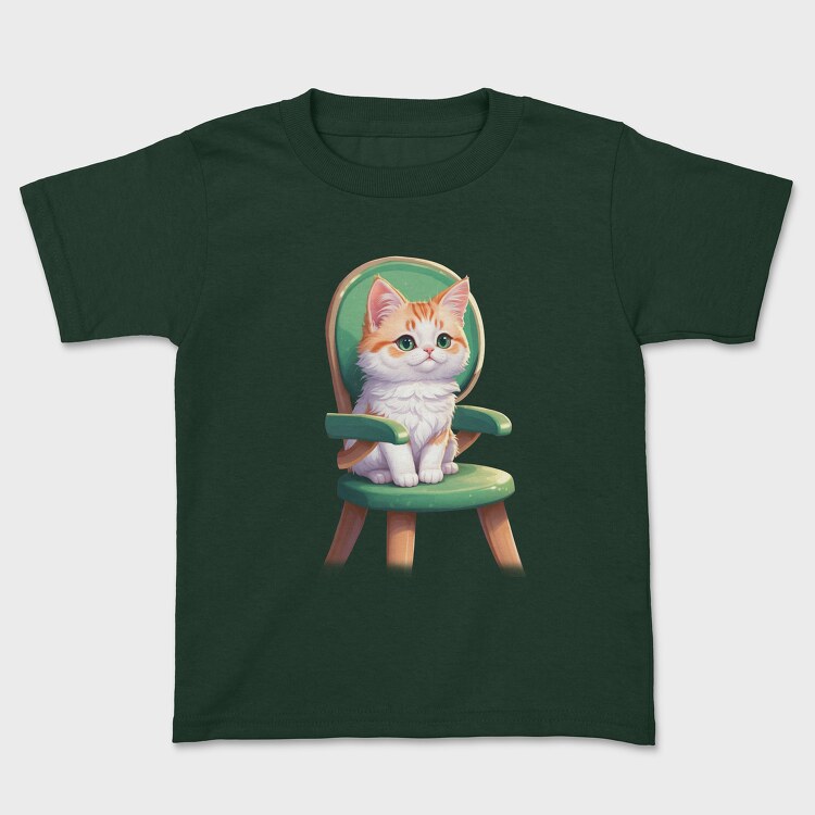 Sitting Cat on Chair, Tricou Copii