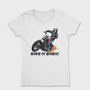 Skeleton Flames Moto, Tricou Femei