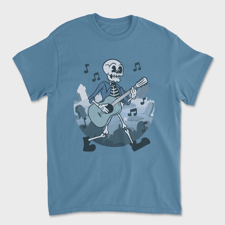 Skeleton Guitar, Tricou Barbati (Unisex)