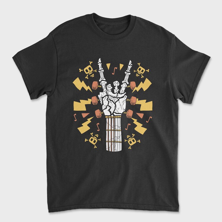 Skeleton Hand Guitar, Tricou Barbati (Unisex)