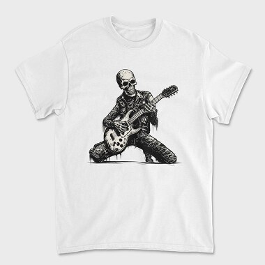 Skeleton Playing Electric Guitar, Tricou Barbati (Unisex)