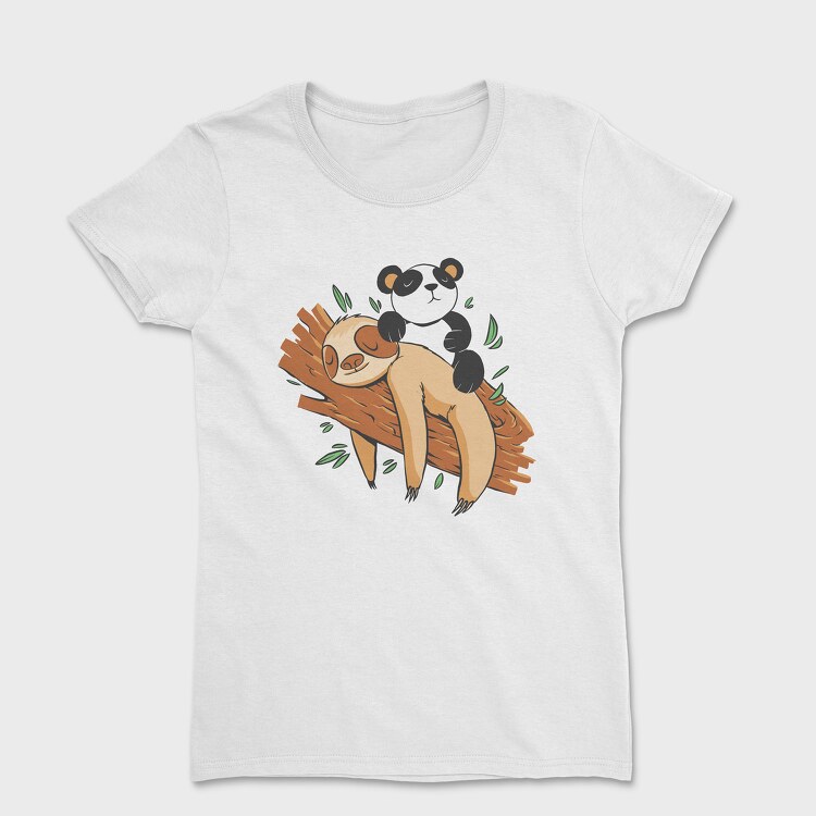 Panda Sloth Lazy, Tricou Femei