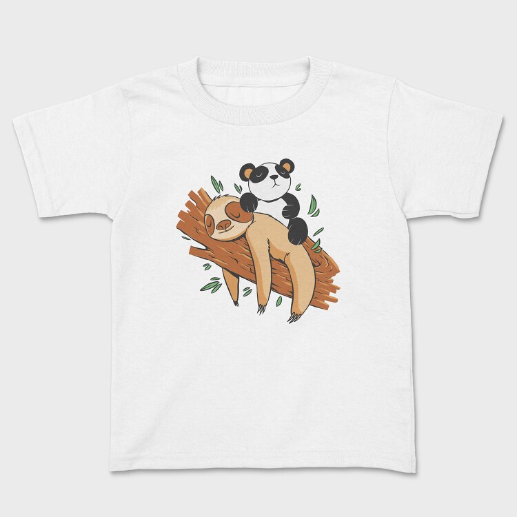 Panda Sloth Lazy, Tricou Copii