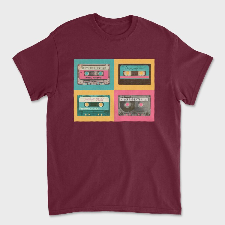 Pastel Cassettes, Tricou Barbati (Unisex)