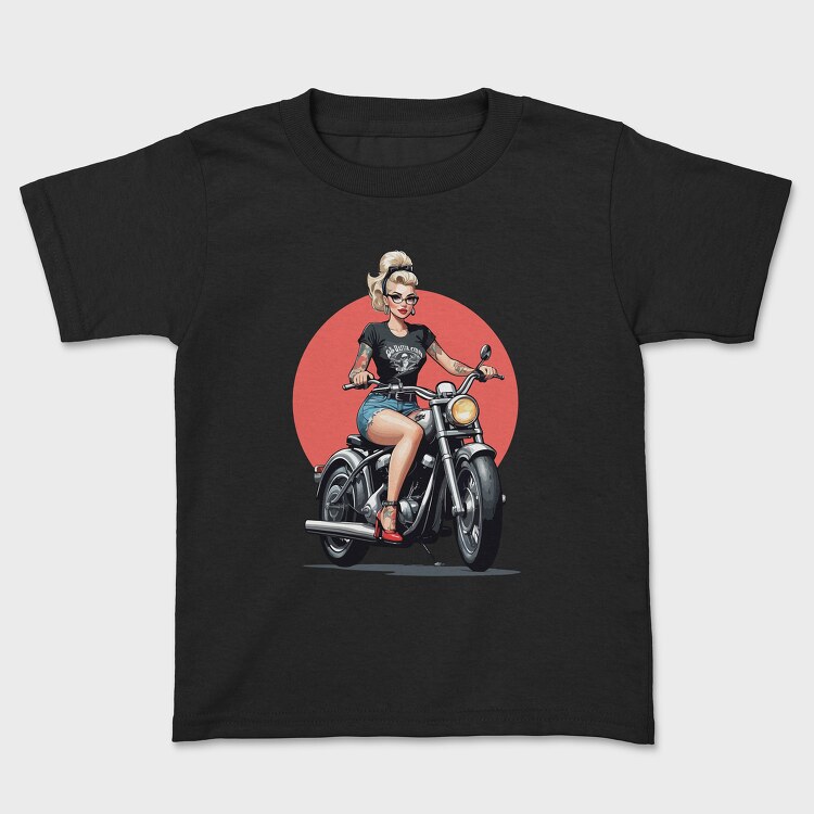 Pin Up Girl Bike, Tricou Copii