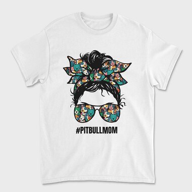 Pitbull Mom, Tricou Barbati (Unisex)