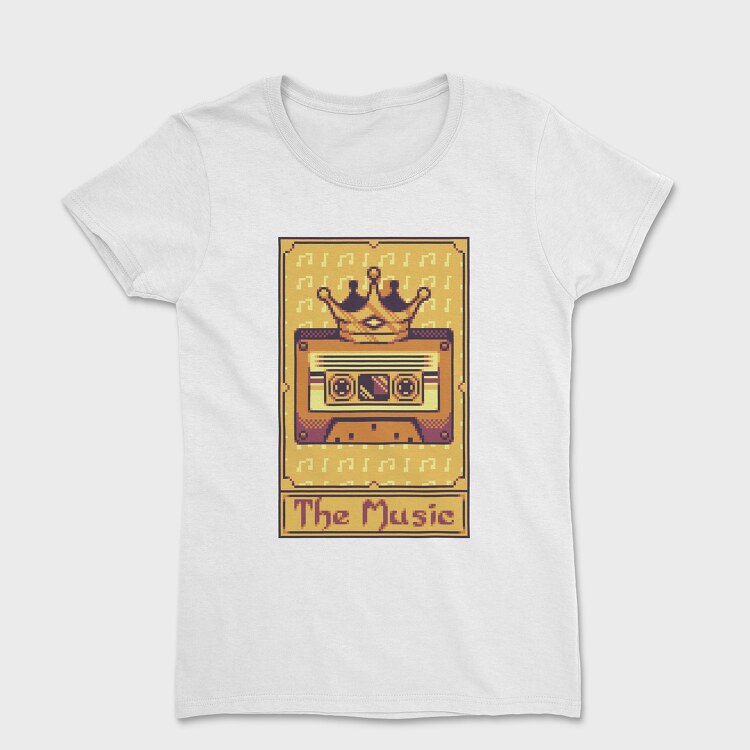 Pixelart Tarot Card the Music, Tricou Femei