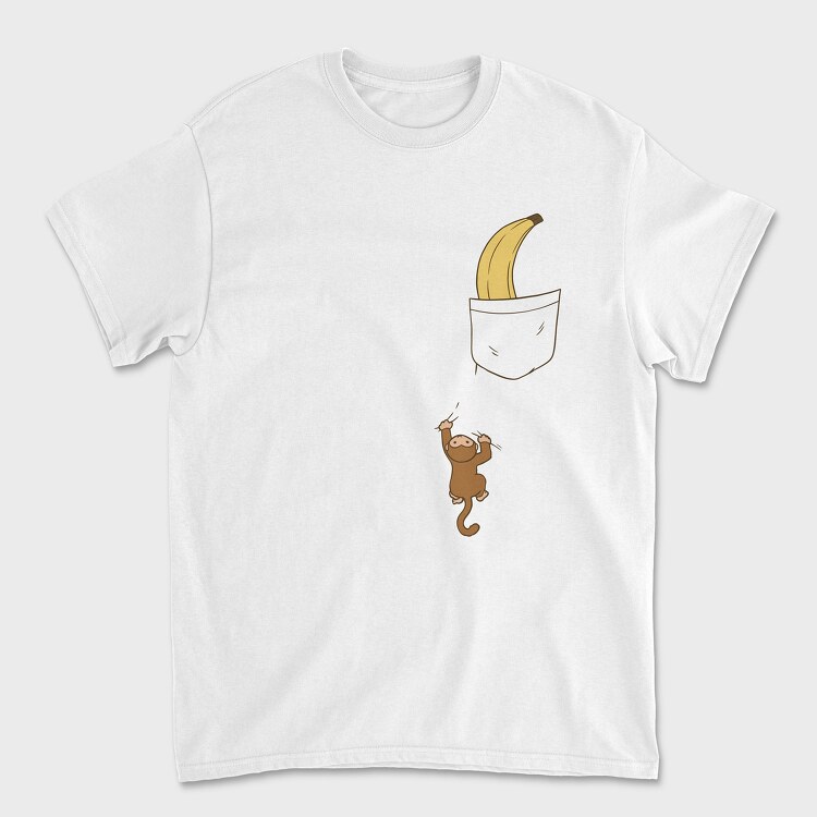 Pocket Monkey Banana, Tricou Barbati (Unisex)