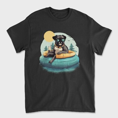 Pool Dog Summer, Tricou Barbati (Unisex)