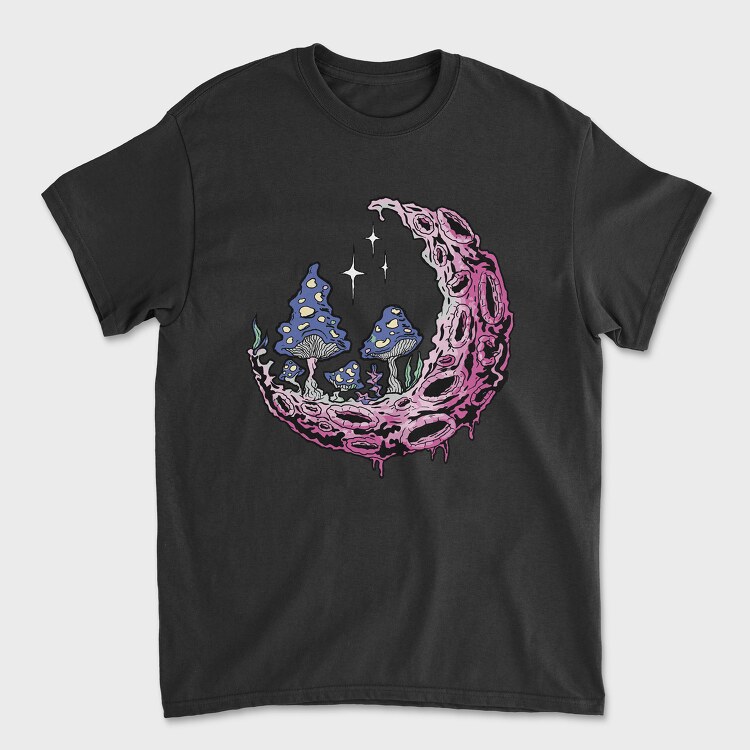 Psychedelic Moon, Tricou Barbati (Unisex)