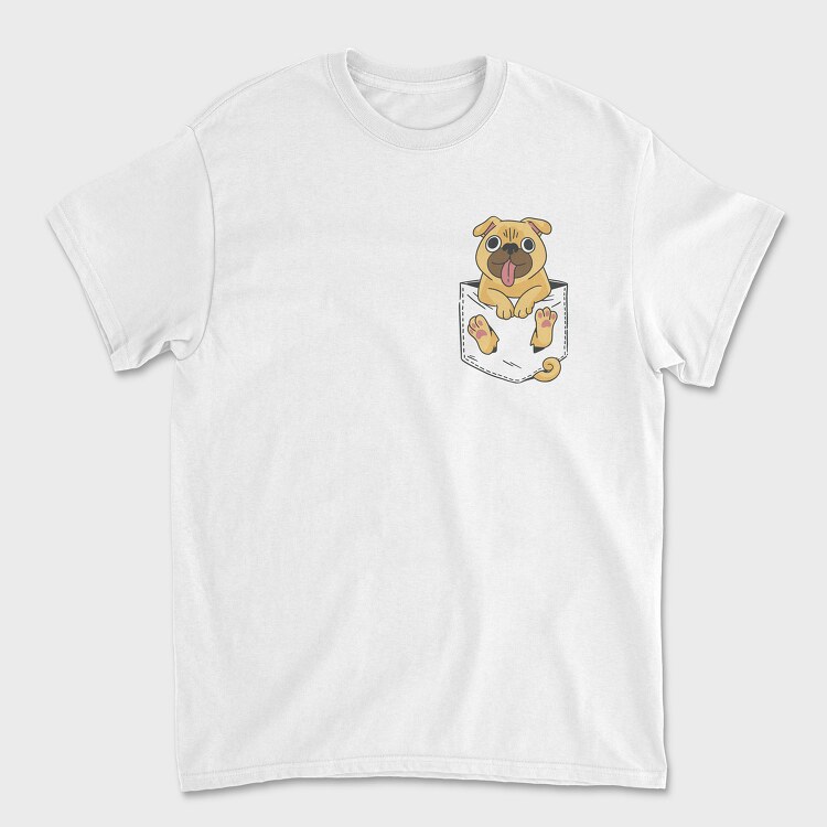 Pug in Pocket, Tricou Barbati (Unisex)