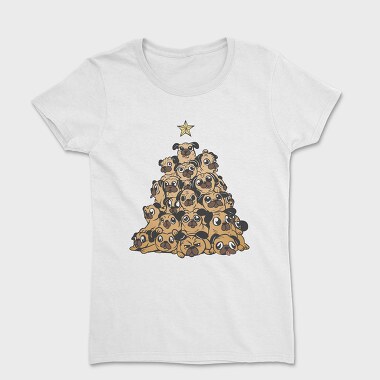 Pugs Christmas Tree, Tricou Femei