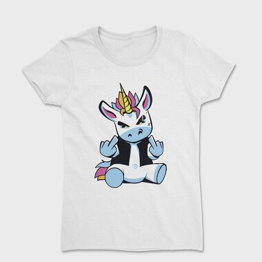 Punk Unicorn Middle Finger, Tricou Femei