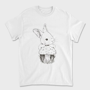 Rabbit and Mushroom, Tricou Barbati (Unisex)