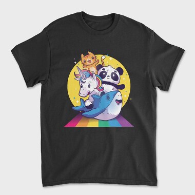 Rainbow Cute Animals, Tricou Barbati (Unisex)