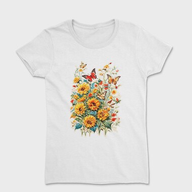 Butterfly and Flowers, Tricou Femei