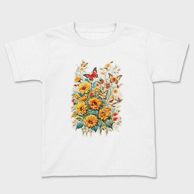 Butterfly and Flowers, Tricou Copii