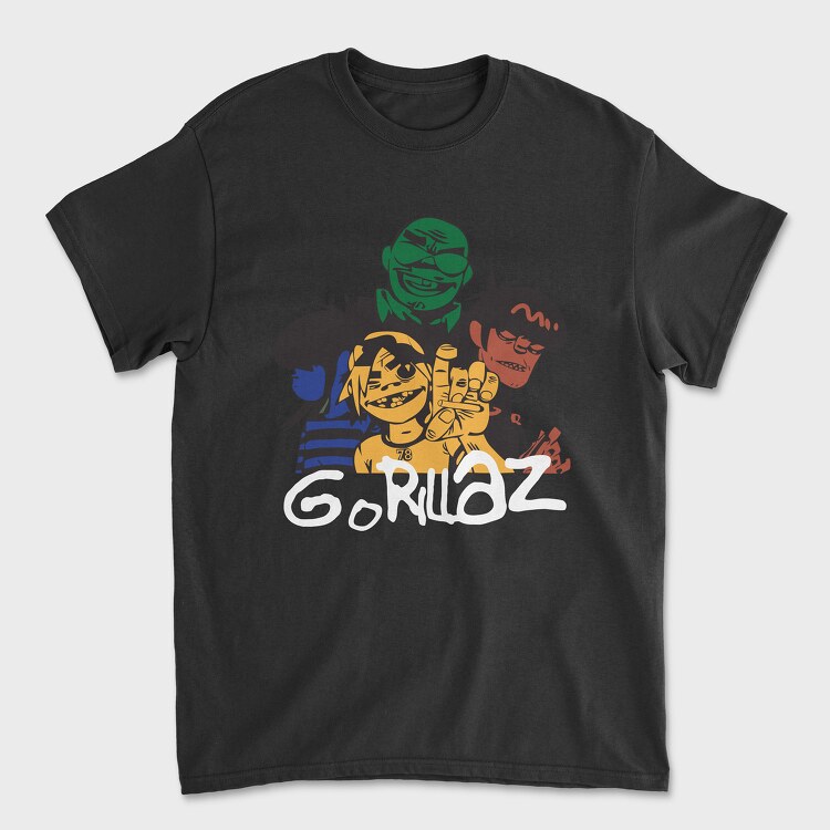 Gorilaz, Tricou Barbati (Unisex)