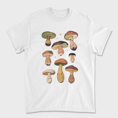 Poster Mushrooms, Tricou Barbati (Unisex)