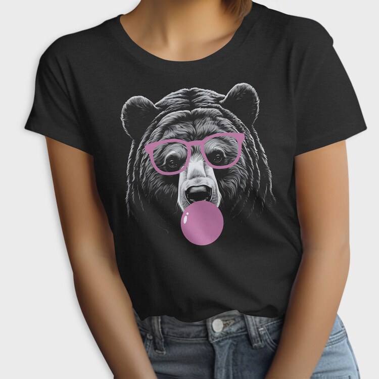 Bear Monochrome Bubblegum, Tricou Femei