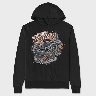 Racing Legacy Retro Car, Hanorac Oversize Barbati (Unisex)